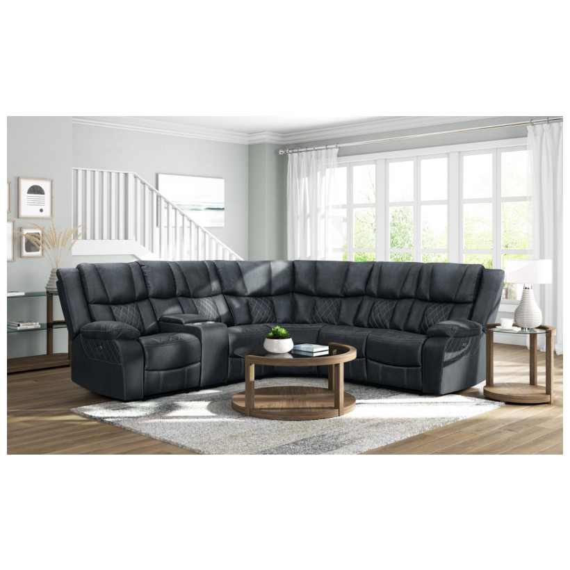Albany Furniture 430500 JACKSON EBONY REC SECT
