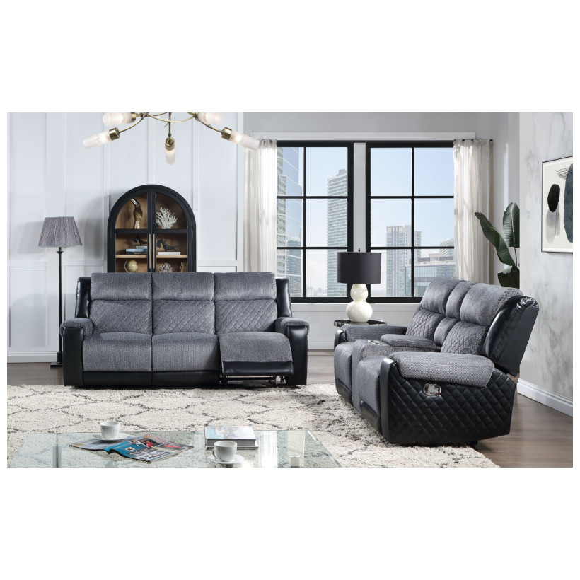 Global Furniture U5914 BLK/GRY REC SL