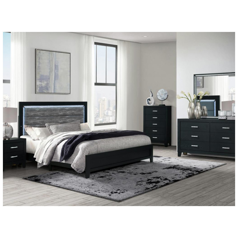 Global Furniture REID BLK QBDMN