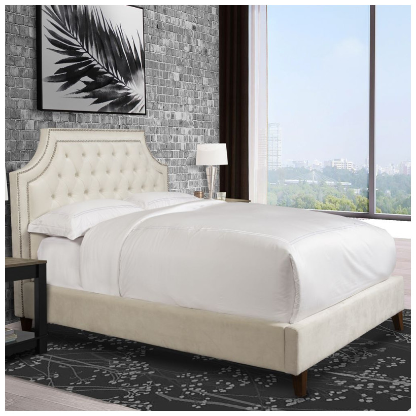 Fitzgerald Furniture JASMINE QN BED - CHAM