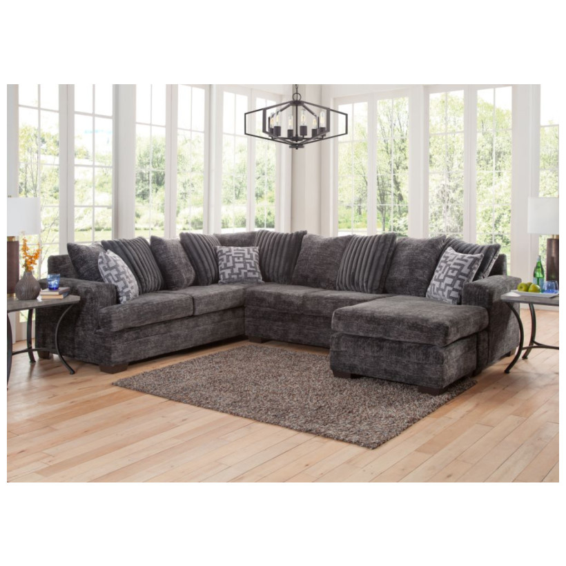 Fitzgerald Furniture GALACTIC CHARCOAL SECT