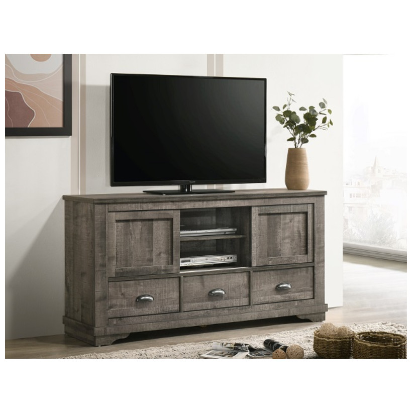 CROWN MARK CORALEE GREY TV STAND B8100